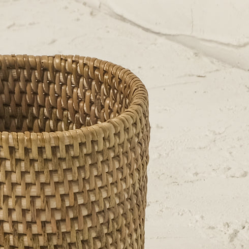 Rattan Plant Pot with Terracotta Insert and Saucer
