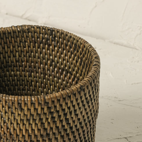 Rattan Plant Pot with Terracotta Insert and Saucer