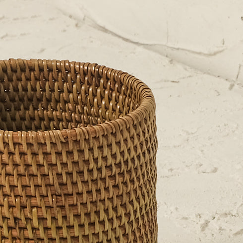 Rattan Plant Pot with Terracotta Insert and Saucer