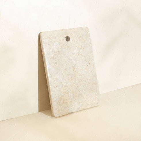 Beige Marble Chopping Board – Natural Stone Kitchen Board (2 Sizes)