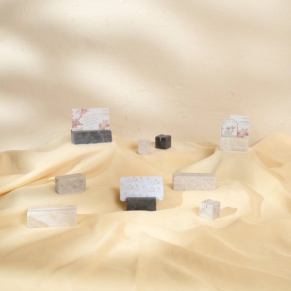 Marble Place Card Holder | Photo Stand and Business Card Holder | Genuine Stone