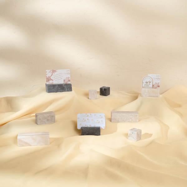 Marble Place Card Holder | Photo Stand and Business Card Holder | Genuine Stone