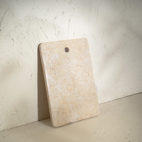 Beige Marble Chopping Board – Natural Stone Kitchen Board (2 Sizes)