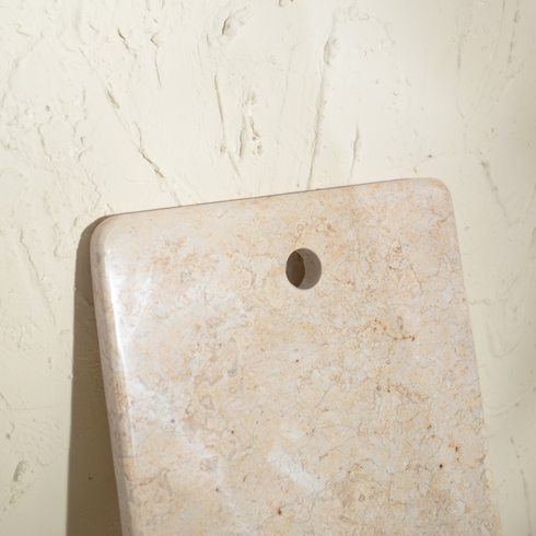 Beige Marble Chopping Board – Natural Stone Kitchen Board (2 Sizes)