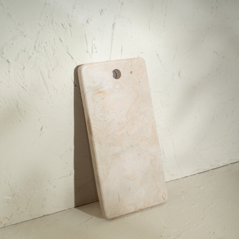 Beige Marble Chopping Board – Natural Stone Kitchen Board (2 Sizes)