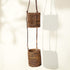 Rattan hanging planter double pot lifestyle handwoven indoor plant