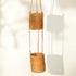 Rattan hanging double pot planter styled handwoven indoor plant