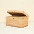Natural rectangular rattan toilet roll storage box with lid