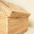 Rectangular Rattan Toilet Roll Storage Box with Lid