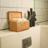 Rectangular Rattan Toilet Roll Storage Box with Lid