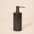 Black marble soap dispenser with coffee metal pump