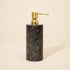 Black marble soap dispenser with Ti gold metal pump