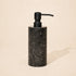 Black marble soap dispenser with matt black metal pump