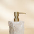 Textured marble dispenser, angled view
