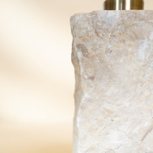 Textured marble dispenser, close-up texture view