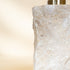 Textured marble dispenser, close-up texture view