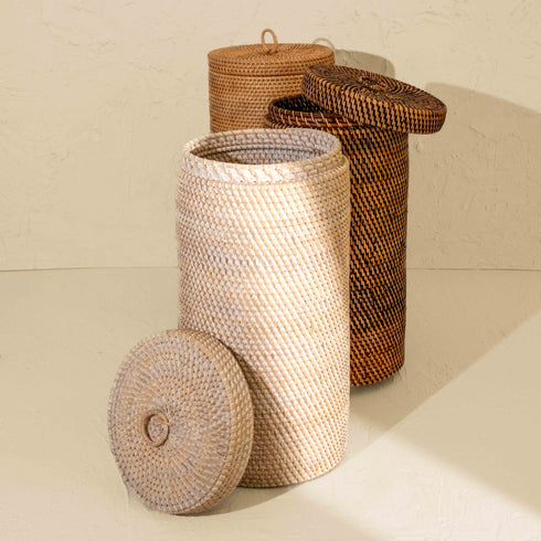 Wicker Toilet Roll Holder in 3 sizes and colours