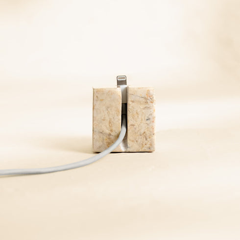 AirPods Cube Marble With Ugreen Cable | AirPods Stand and Charging Case Holder