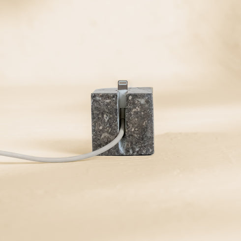 AirPods Cube Marble With Ugreen Cable | AirPods Stand and Charging Case Holder