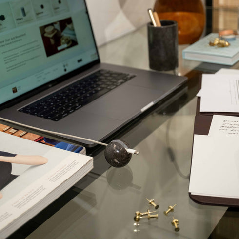 Cable Ball Marble Cable Holder and Desk Cable Organiser