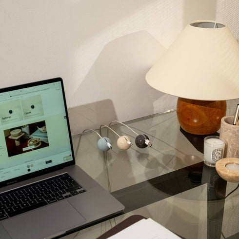 Cable Ball Marble Cable Holder and Desk Cable Organiser