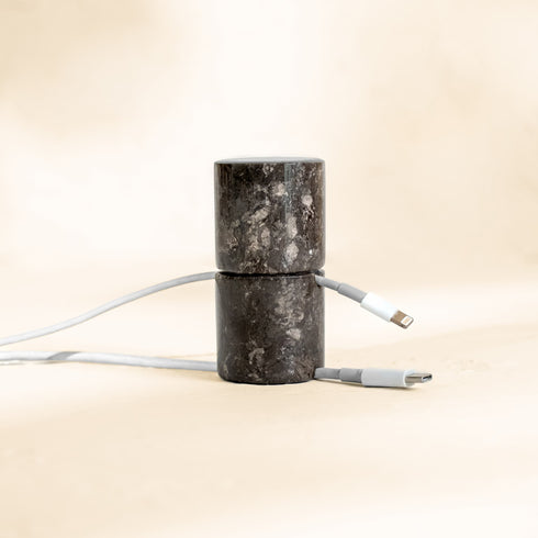Cable Pillar Tower | Marble Cable Tidy and Desk Cable Organiser