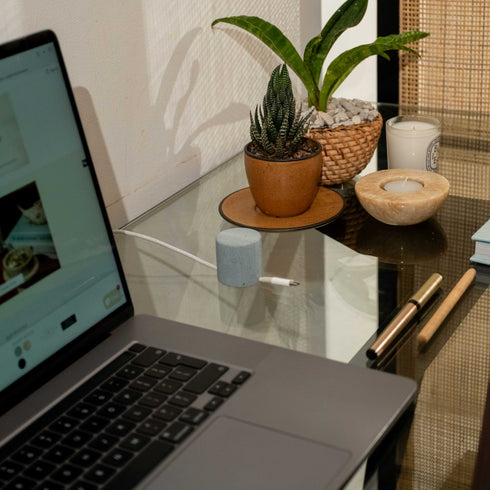 Cable Pillar Tower | Marble Cable Tidy and Desk Cable Organiser