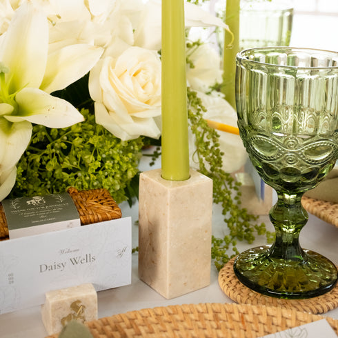 Marble Candle Stick Holder Set in three colours