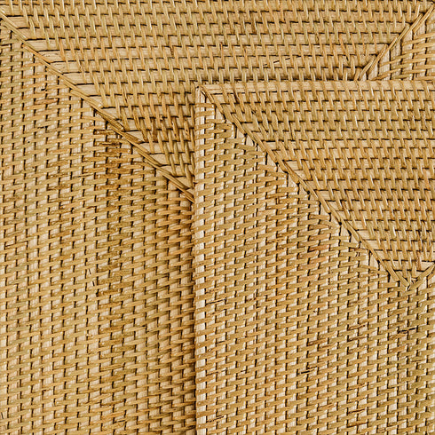 Rectangular Rattan Placemat - Natural - Coastal Villa Homeware