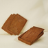 Honey brown rectangular rattan placemats with holder lifestyle