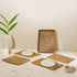 Rectangular Placemats with Holder - Natural - Coastal Villa Homeware