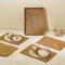 Rectangular Placemats with Holder - Natural - Coastal Villa Homeware