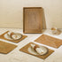 Rectangular Placemats with Holder - Natural - Coastal Villa Homeware