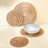 Spiral Round Rattan Placemats - Natural - Coastal Villa Homeware
