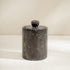 Cotton buds holder - Black and beige marble - Coastal Villa Homeware