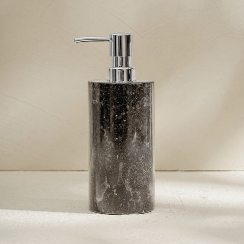 Marble Soap Dispenser With Premium Metal Pump - Coastal Villa Homeware