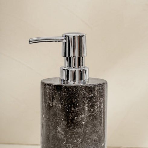 Marble Soap Dispenser With Premium Metal Pump - Coastal Villa Homeware