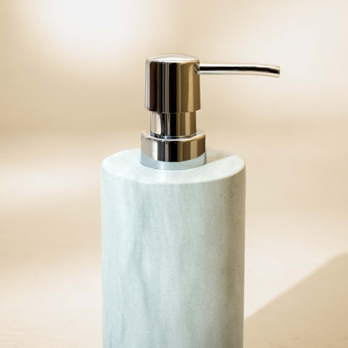 Marble Soap Dispenser With Premium Metal Pump - Coastal Villa Homeware