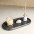 Marble tray for bathroom in black and White/Beige - Coastal Villa Homeware
