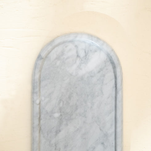 Marble tray for bathroom in black and White/Beige - Coastal Villa Homeware