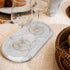 Marble tray for bathroom in black and White/Beige - Coastal Villa Homeware
