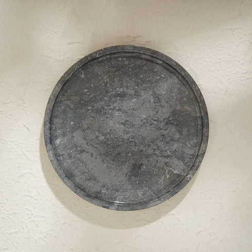 Round Vanity Tray – Marble & Mineral Stone in Four Colours - Coastal Villa Homeware