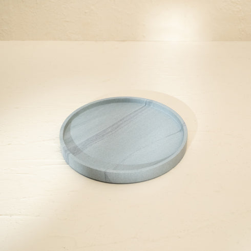 Round Vanity Tray – Marble & Mineral Stone in Four Colours - Coastal Villa Homeware