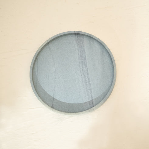 Round Vanity Tray – Marble & Mineral Stone in Four Colours - Coastal Villa Homeware
