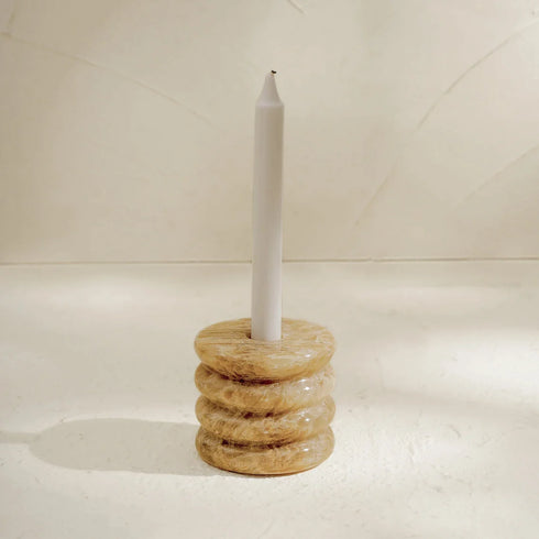 Onyx art deco candle holder