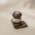 Curved Tea Light Candle Holder In Black and beige Marble - Coastal Villa Homeware