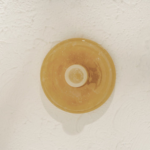 Marble Candle Stick Holder in onyx and beige - Coastal Villa Homeware