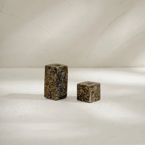 Marble Candle Stick Holder Set in three colours - Coastal Villa Homeware