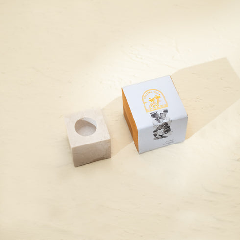 Marble Candle Stick Holder Set in three colours - Coastal Villa Homeware