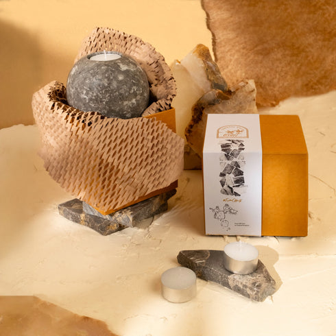 Sphere Tea Light Marble Candle Holder in three colours - Coastal Villa Homeware